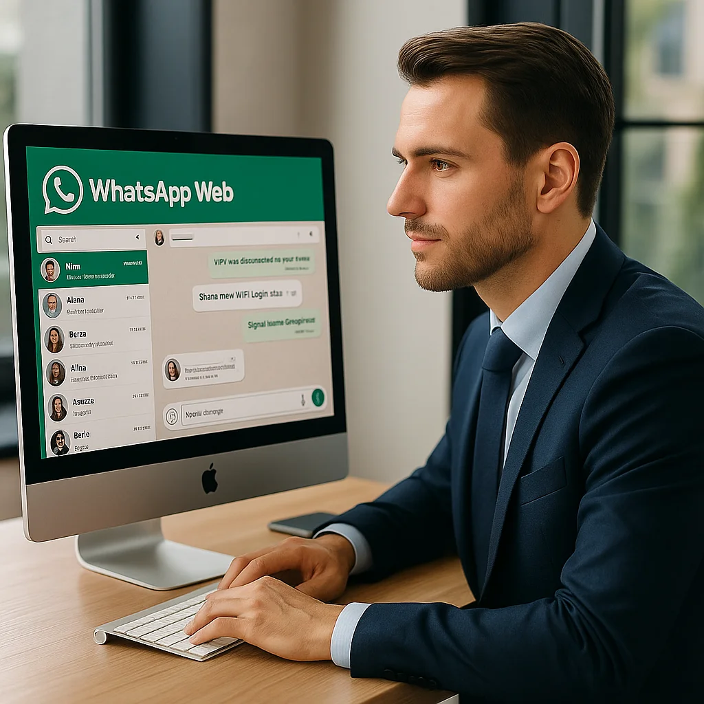 Интерфейс WhatsApp Wep в браузере